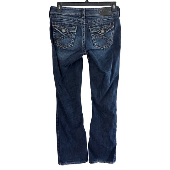 Silver Jeans Co. Suki Surplus Bootcut Womens Blue Denim Jeans W29 L32 Distressed - Picture 1 of 5